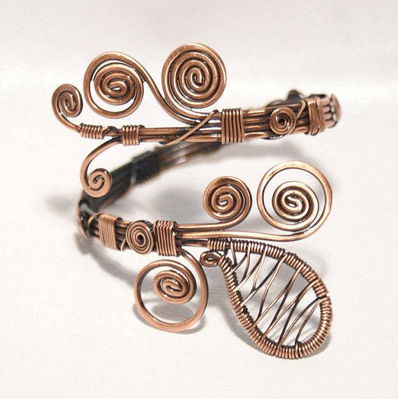 Handmade Copper Wire Cuff Bracelet