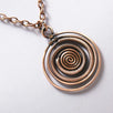 Handmade Antiqued Copper Spiral Pendant Necklace