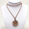 Handmade Antiqued Copper Spiral Pendant Necklace