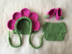 Handmade Flower Fairy Baby Hat Diaper Booties