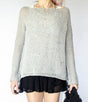 Handmade Grey Knitwear Cozy Jumper Chunky Sweater