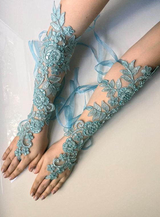 Handmade French Lace Wedding Gloves