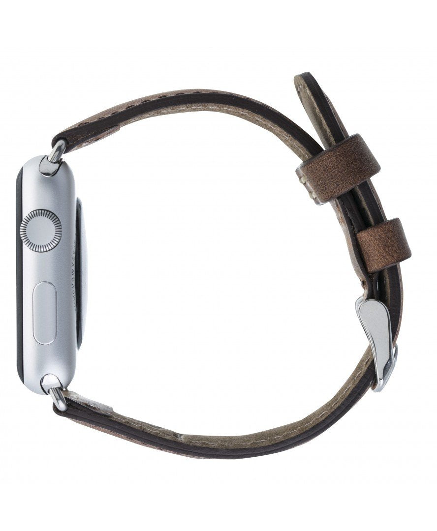 Leather Apple Watch Strap, Antic Brown