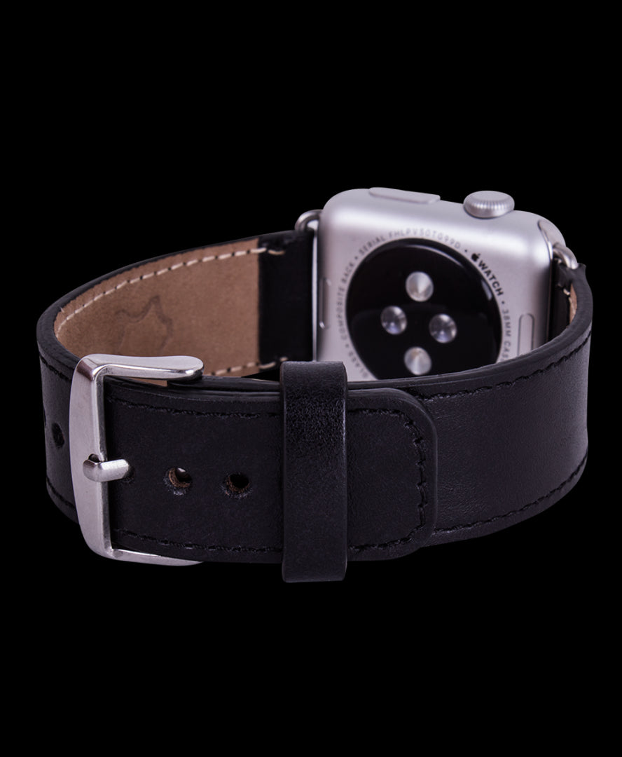 Leather Apple Watch Strap, Black