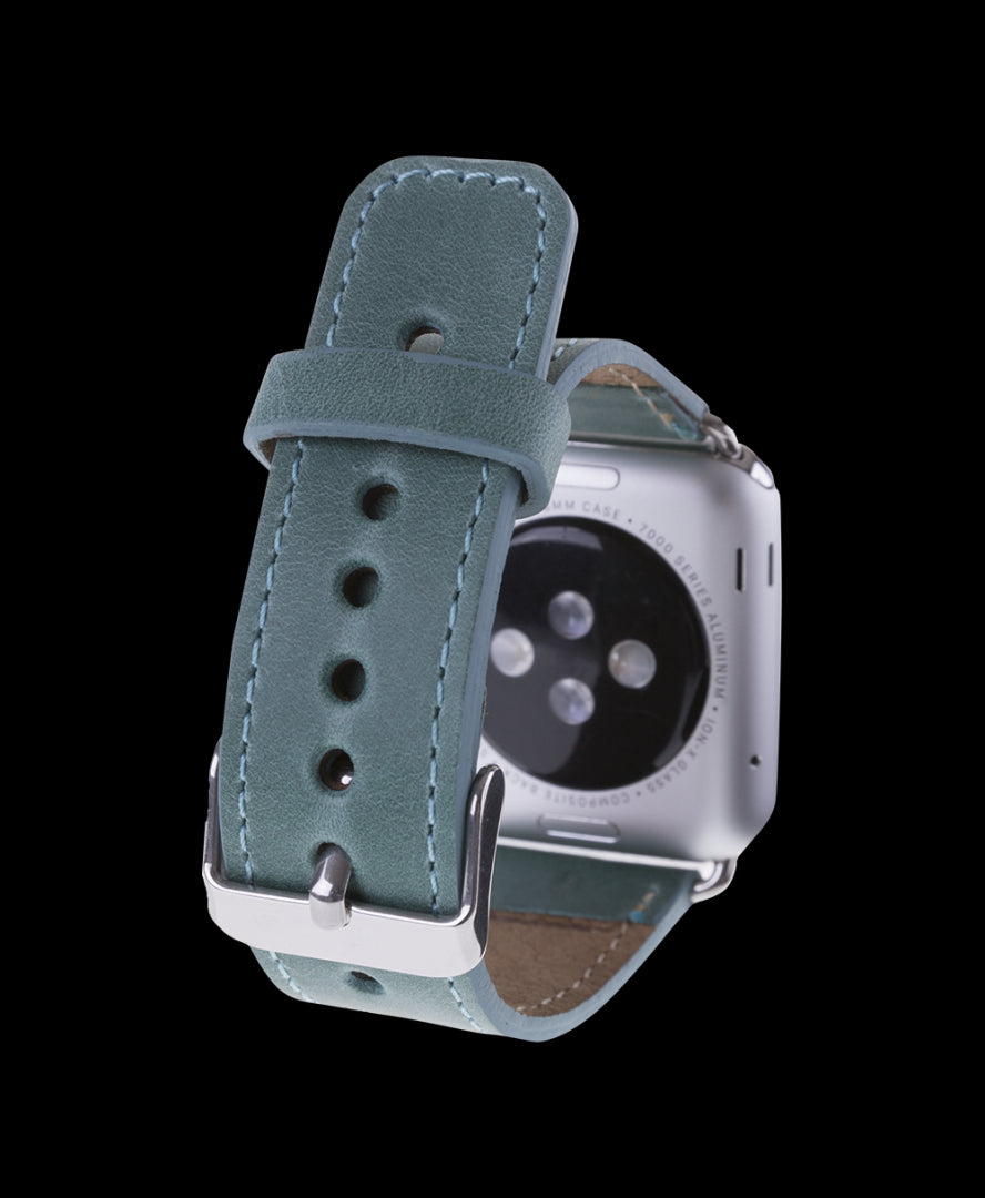 Leather Apple Watch Strap, Sea Green