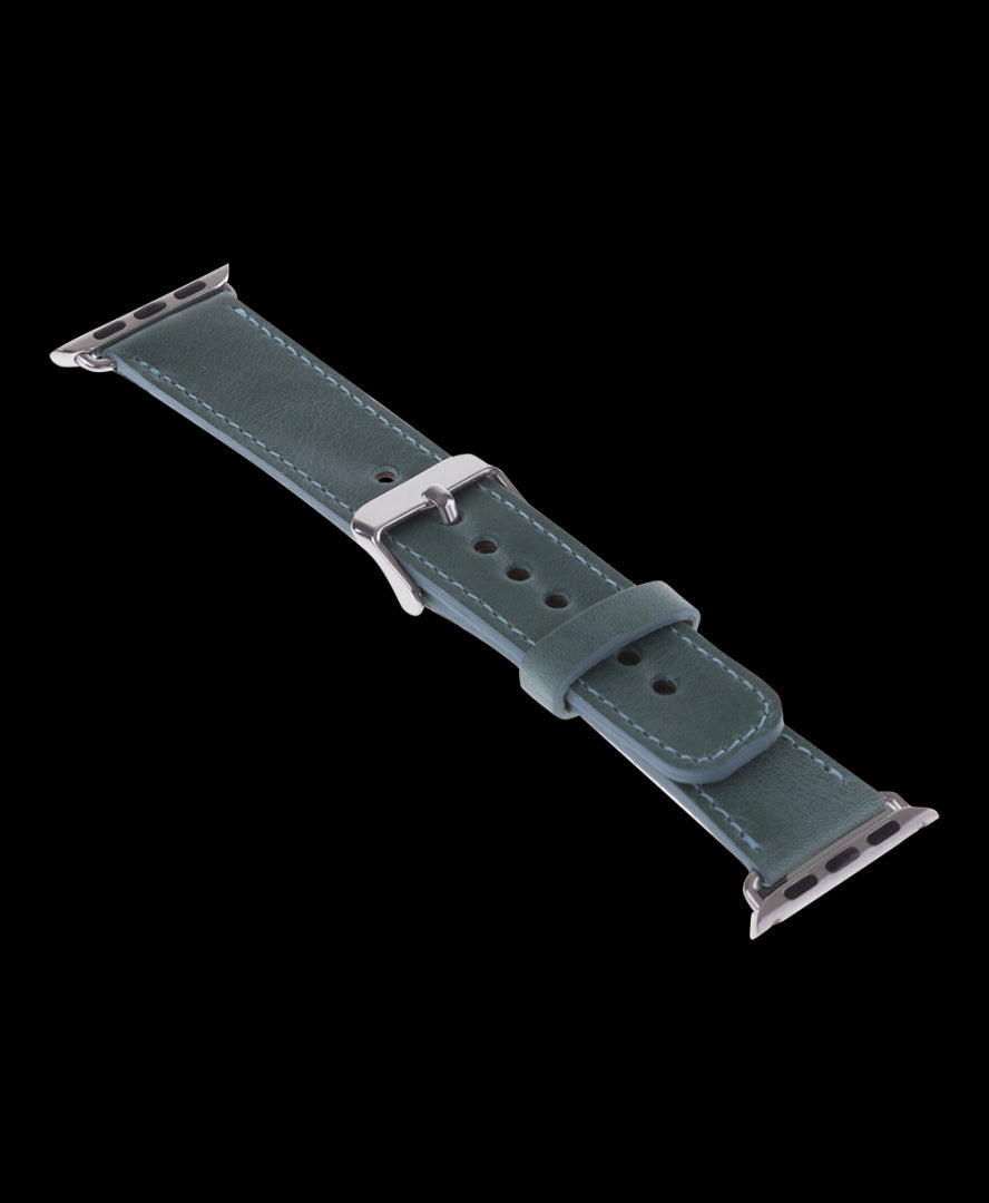 Leather Apple Watch Strap, Sea Green