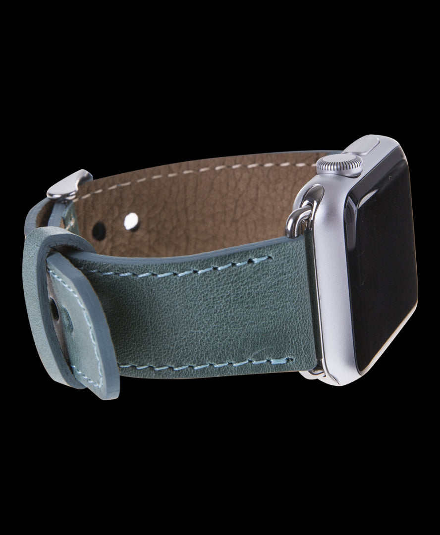 Leather Apple Watch Strap, Sea Green