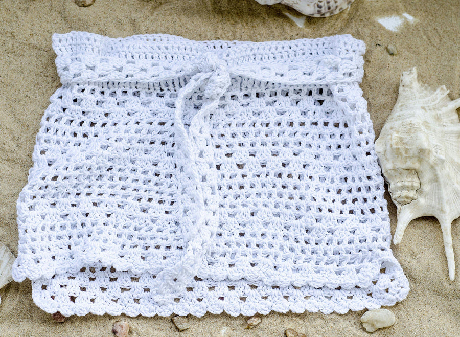 Handmade Crochet Mini Skirt Bikini Cover Up