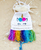 Handmade Crochet Unicorn Rainbow Baby Tank