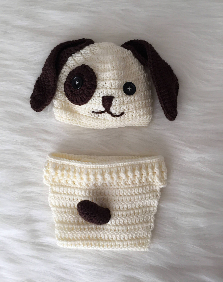 Handmade Baby Hat & Knit Diaper Cover Doglover