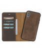 Leather Wallet Case for iPhone X/XS/XR/XSMax, Brown