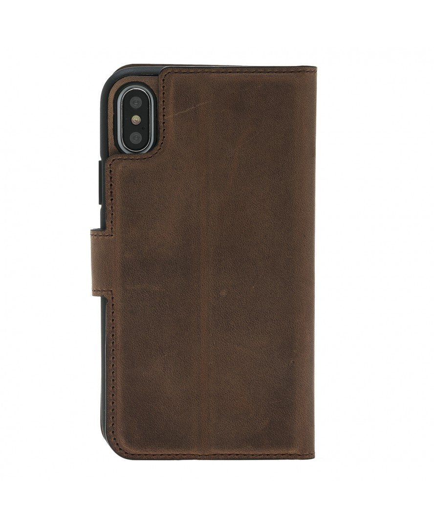 Leather Wallet Case for iPhone X/XS/XR/XSMax, Brown