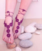 Handmade Knit Floral Barefoot Sandals, Crochet Sandals