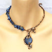 Handmade Lapis Lazuli Copper Wire Wrap Necklace