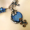 Handmade Lapis Lazuli Copper Wire Wrap Necklace