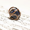 Handmade Lapis Lazuli Wire Wrap Adjustable Ring