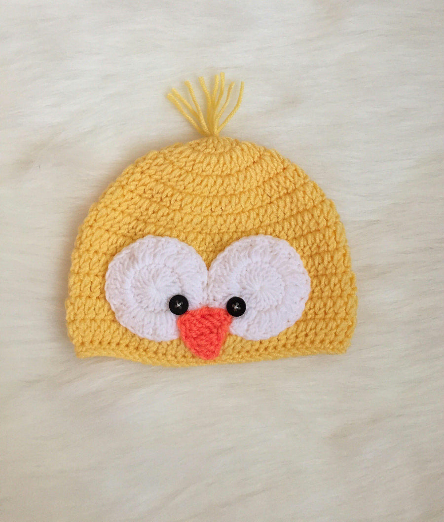 Handmade Baby Beanie and Diaper Cover, Little Chick