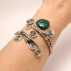 Handmade Malachite Wire Wrapped Bracelet