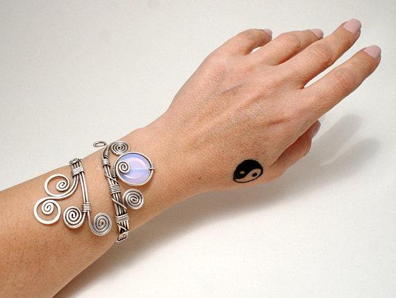 Handmade Moonstone Statement Cuff Bracelet