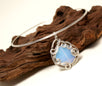 Handmade Wire Wrapped Moonstone Pendant Necklace