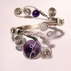 Handmade Purple Amethyst Cuff Bracelet