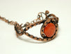 Handmade Copper Wire Wrapped Red Boho Bracelet