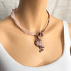 Handmade Rose Quartz Copper 7th anniversary Necklace