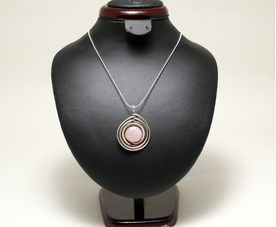 Handmade Rose Quartz Pendant Necklace