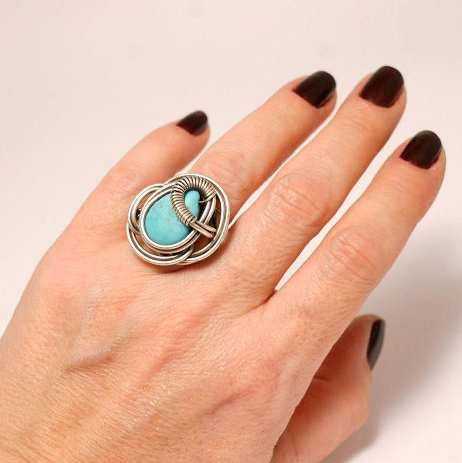 Handmade Turquoise December Birthstone Ring