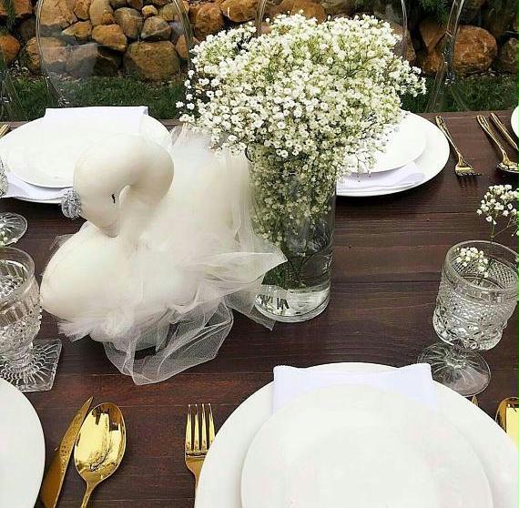 Handmade Plush Swan Doll stuffed swan Nursery decor Wedding decor