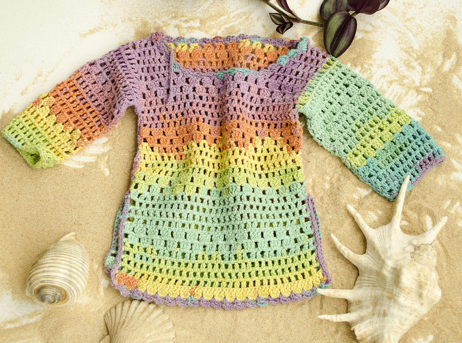 Handmade Toddler Crochet Beach Cover Knit Tunic