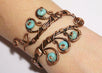 Handmade Copper Wire Turquoise Bracelet