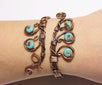 Handmade Copper Wire Turquoise Bracelet