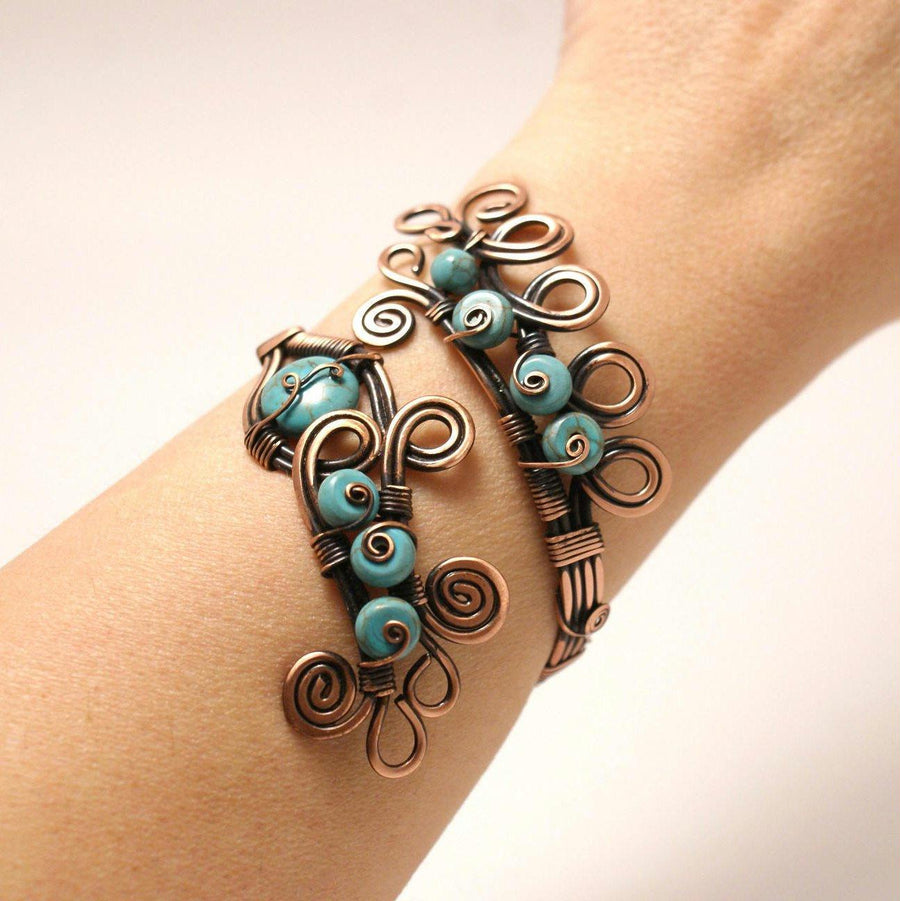 Handmade Wire Wrapped Turquoise Bracelet