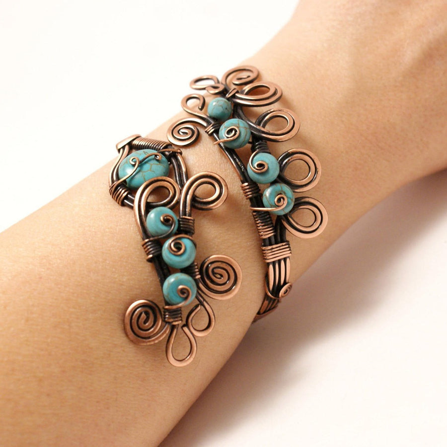 Handmade Wire Wrapped Turquoise Bracelet