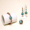 Handmade Wire Wrap Turquoise Jewelry Set