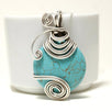 Handmade Wire Wrap Turquoise Pendant Necklace