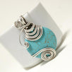 Handmade Wire Wrap Turquoise Pendant Necklace