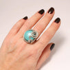 Handmade Turquoise Gemstone Adjustable Boho Ring