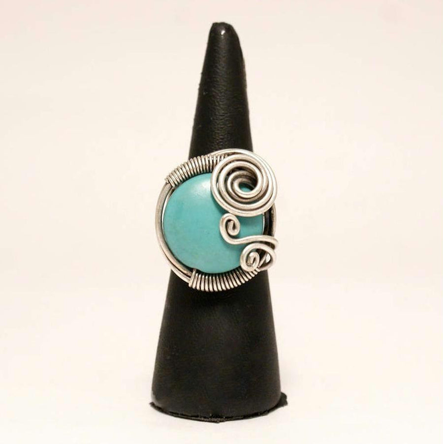 Handmade Turquoise Gemstone Adjustable Boho Ring