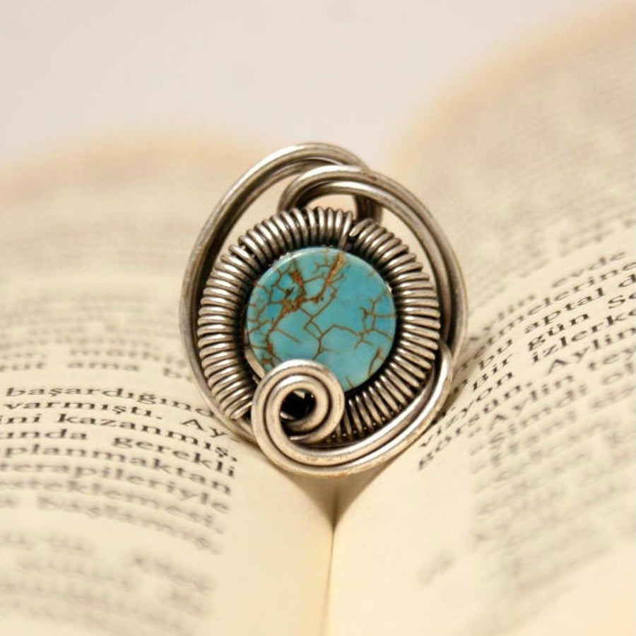 Handmade Wire Wrap Turquoise Ring