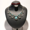 Handmade Wire Wrap Turquoise Statement Necklace