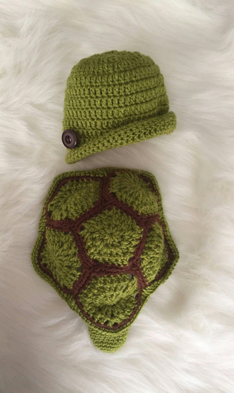 Handmade Newborn Turtle Costume, Baby Photo Props