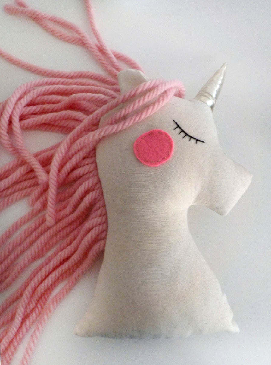 Handmade Plush Animal Doll nursery decor pillow, Unicorn Doll