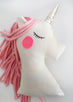 Handmade Plush Animal Doll nursery decor pillow, Unicorn Doll