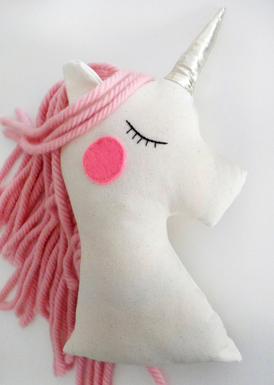 Handmade Plush Animal Doll nursery decor pillow, Unicorn Doll