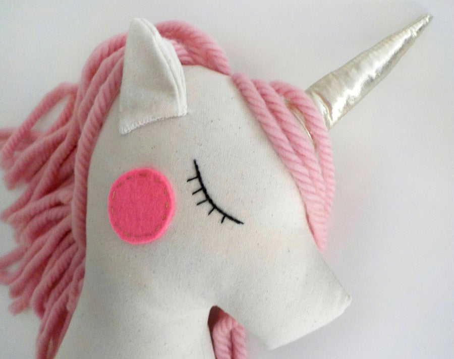 Handmade Plush Animal Doll nursery decor pillow, Unicorn Doll