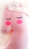 Handmade Plush Animal Doll nursery decor pillow, Pink Unicorn