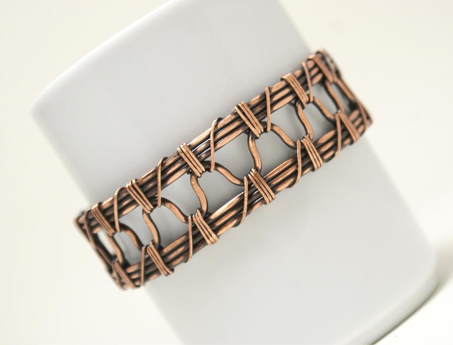 Handmade Wire Wrapped Copper bracelet