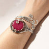 Handmade Wire Wrap Ruby Stone Cuff Bracelet